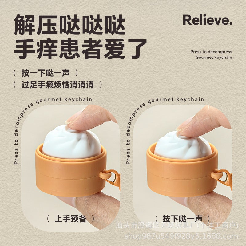 Cute Realistic Food Keychain Stress Relief Toy - Image 4