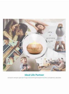 Mi VAZA 500ML Aromatherapy Essential Oil Diffuser Wood Grain Remote Control Ultrasonic Air Humidifier Cool with 7 Color LED Light  - Image 5