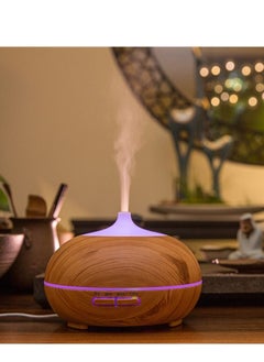 Mi VAZA 500ML Aromatherapy Essential Oil Diffuser Wood Grain Remote Control Ultrasonic Air Humidifier Cool with 7 Color LED Light  - Image 2