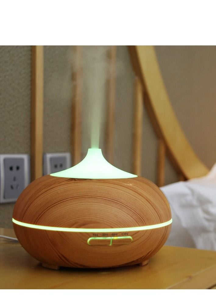 Mi VAZA - 500ML Aromatherapy Essential Oil Diffuser Wood Grain Remote Control Ultrasonic Air Humidifier Cool with 7 Color LED Light - Image 1