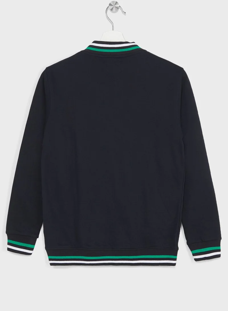 Pinata Boys Text Printed Baseball Jacket
