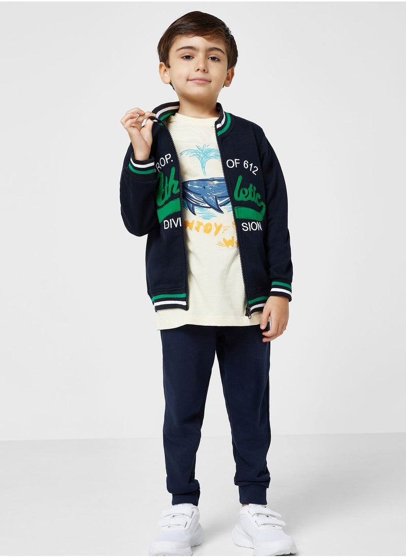 Pinata - Boys Text Printed Baseball Jacket - Image 1