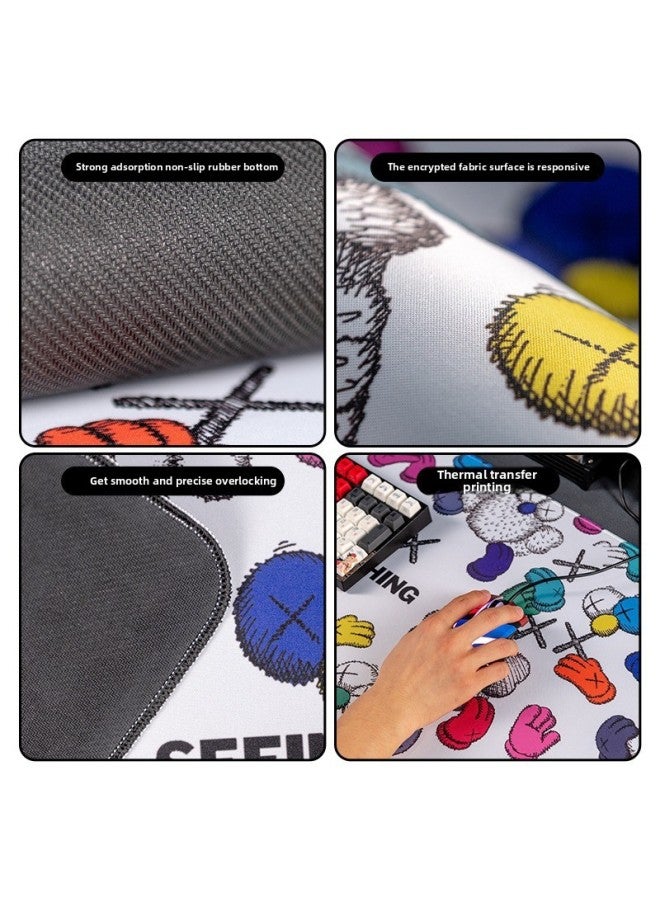 League Of Legends Mouse Pad Oversized Thickened Boys Animation E-Sports Game LOL Keyboard Pad Office Desk Mat-Color:900*400*4mm-Pattern:Soul Lotus-easy - Image 5
