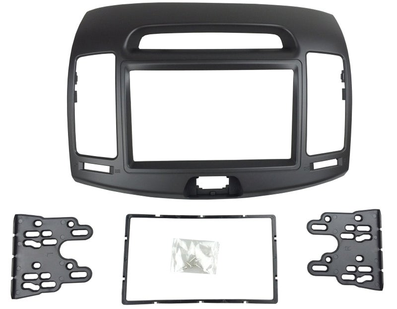 DKMUS Car Stereo Dash Radio Fascia Kit for 2006-2010 Hyundai Elantra (HD), Avante (HD) 2006-2010 Installation Trim Panel Frame Double Din (Black) - Image 3