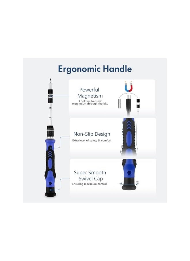 XOOL 62 in 1 Precision Screwdriver Kit, Electronics Repair Tool Kit, Magnetic Driver Kit with Flexible Shaft, Extension Rod for Mobile Phone, Smartphone, Game Console, PC, Tablet - pzsku/Z30075D2F4DBC518C2FA2Z/45/_/1740218218/bfd7ef64-1380-48cc-9430-ec7a5a49cf17