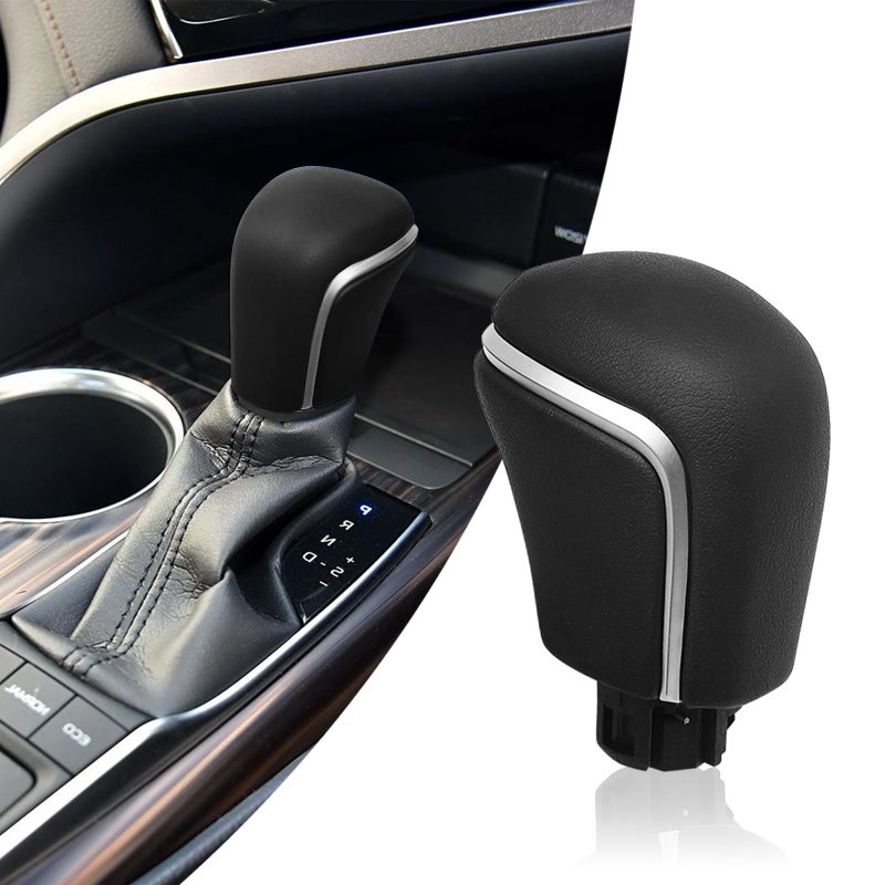 BLAKAYA Compatible with Toyota Camry 20182024 Corolla 20182023 Avalon 20192023 CHR 2022 2023 ABS Black Leather Silver Automatic Gear Shift Knob Lever Replace - Image 2