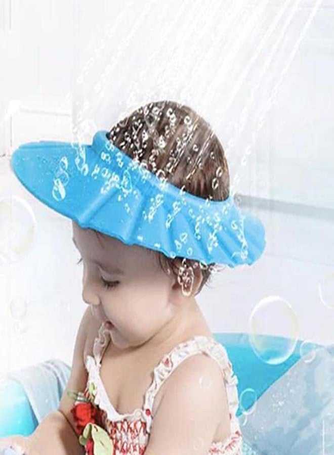 KPS Soft foam Adjustable shower Hat Shampoo Shower Bathing Protection Bath Cap for Toddler, Baby, Kids, Children Baby Wash Hair/Eye/Ear Protector (Multi Color) for protecting children (PACK OF 1) - Image 1