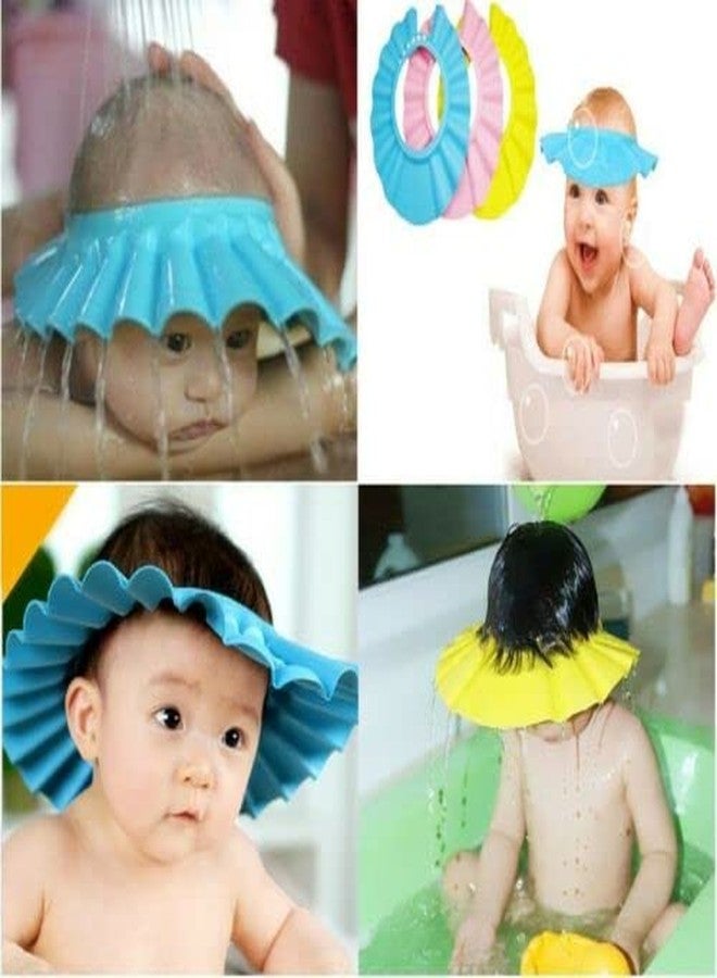 KPS Soft foam Adjustable shower Hat Shampoo Shower Bathing Protection Bath Cap for Toddler, Baby, Kids, Children Baby Wash Hair/Eye/Ear Protector (Multi Color) for protecting children (PACK OF 1) - Image 5