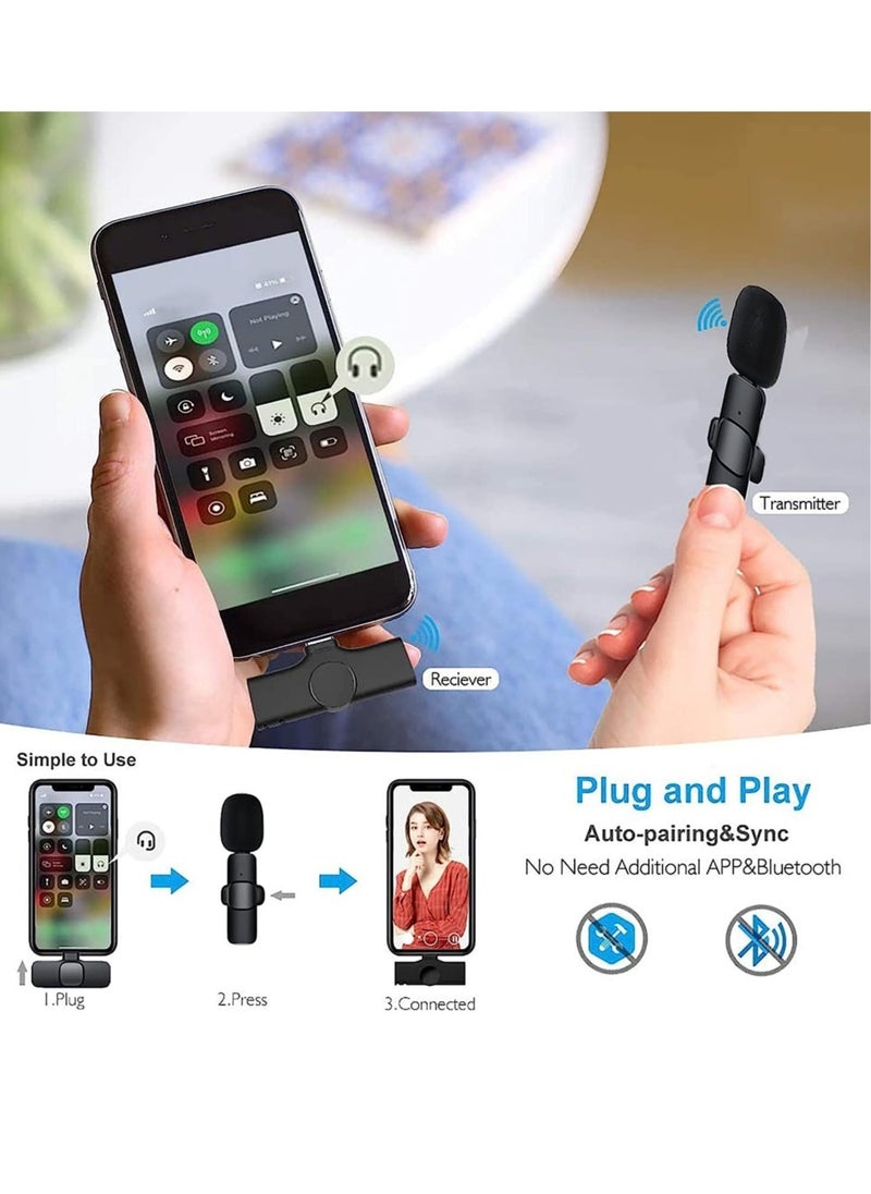 ELTRAZONE (2022 Upgrade) Bentifar Wireless Lavalier Microphone for iPhone iPad Mini Mic for YouTube Facebook Live Stream TikTok Vlog Zoom Video Recording  - Image 4