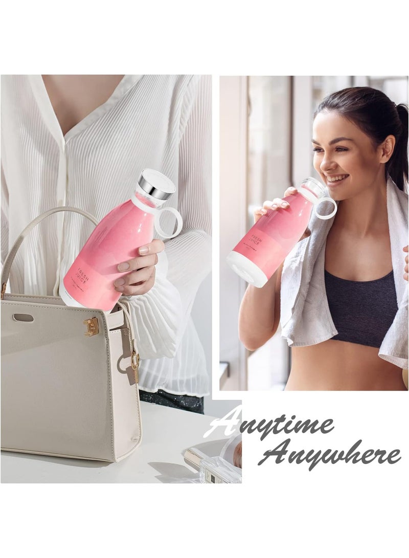 OULIYO USB Rechargeable Personal Size Juice Cup, Portable Blender, Blender Juicer Juice Cup Fruit Blender Portable Fruit Cup, Personal Blender for Smoothies and Smoothies,Take It for Traveling, Outdoor, Gym, Office, Cars, Gift -White - Image 2