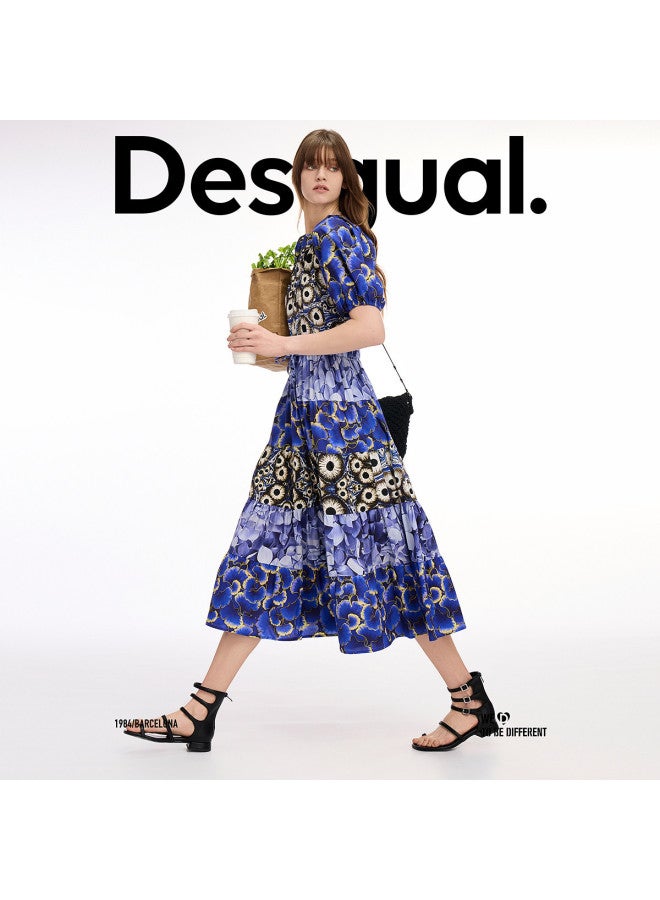 DESIGUAL spring-summer 2025 New Lyocell Print Drawstring Dress - Image 5