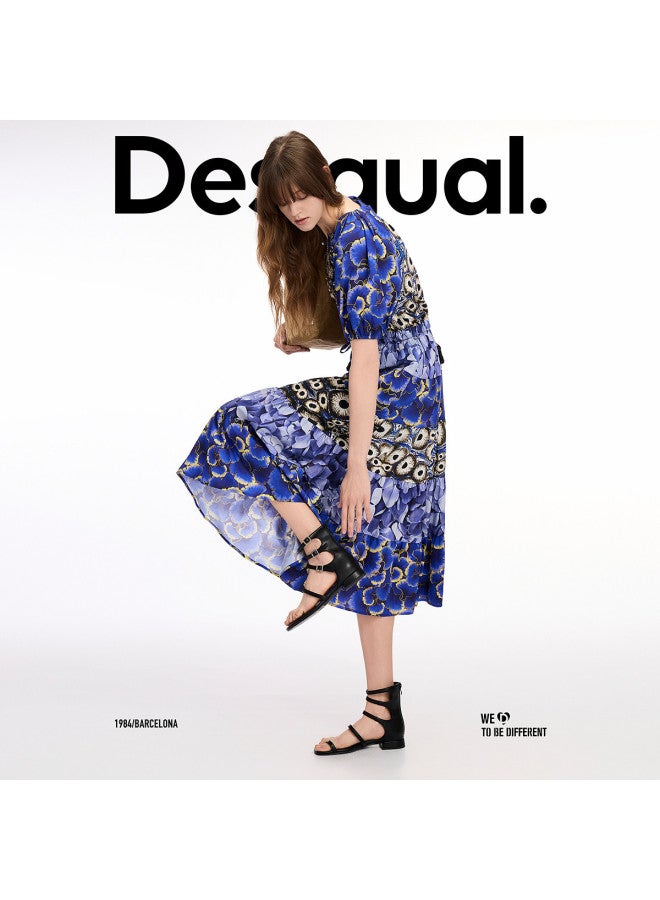 DESIGUAL spring-summer 2025 New Lyocell Print Drawstring Dress - Image 4