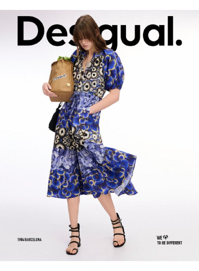 DESIGUAL spring-summer 2025 New Lyocell Print Drawstring Dress - Image 1