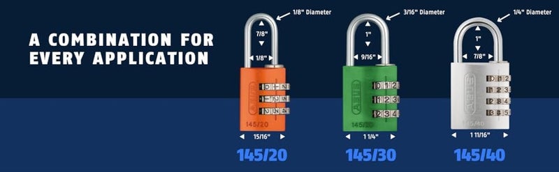 ABUS 145/30 C Aluminum Resettable Combination Padlock, 3 Dial, Orange - Image 5