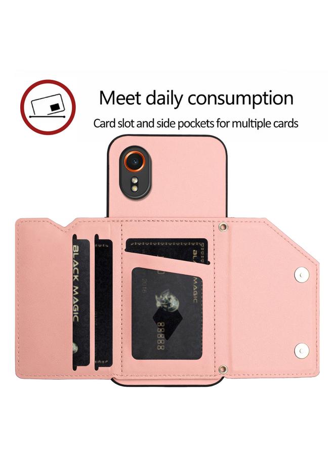 S-TOP Case For Samsung Galaxy Xcover 7 Skin Feel Four Card Slots Phone Case with Wrist Strap - Image 5