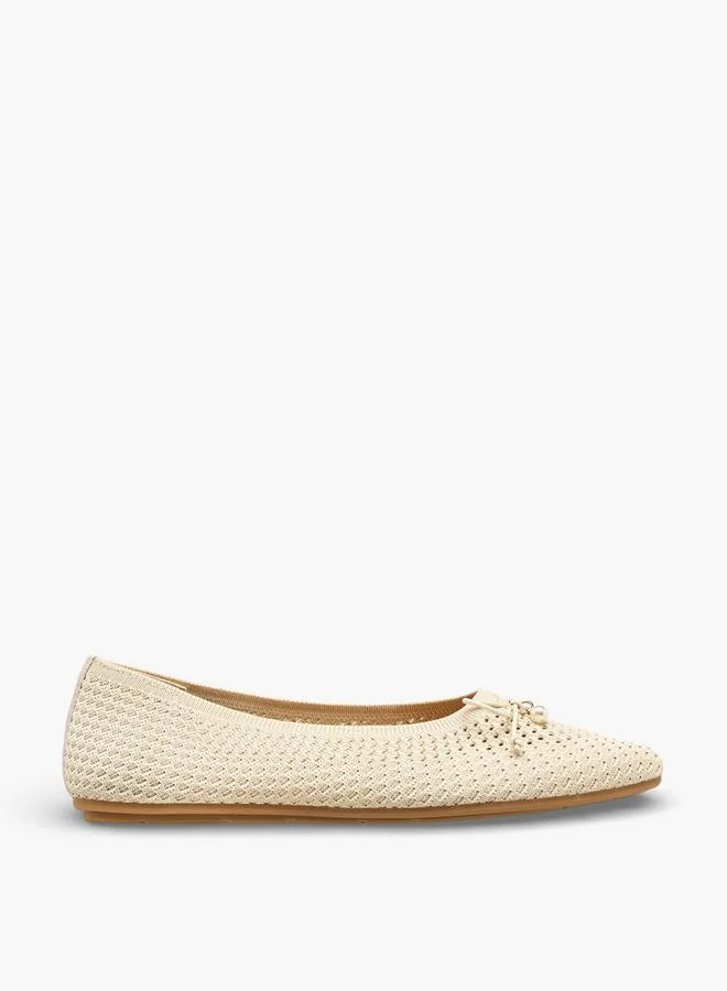 Celeste IVORY Women Textured Ballerina Shoes for Women | Best Price UAE