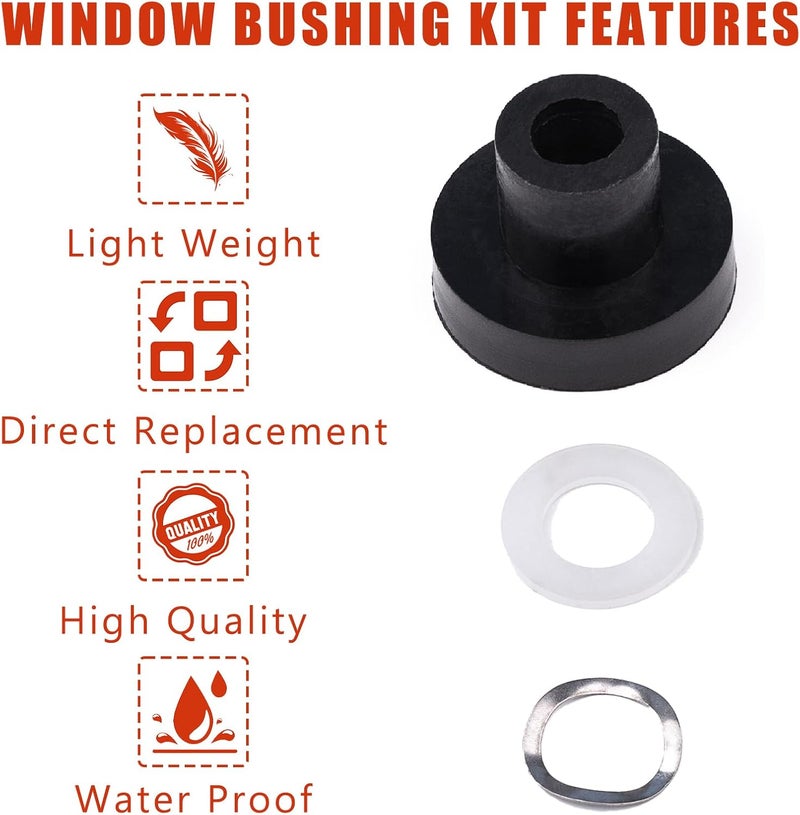 XDDPRO Window Bushing Kit Compatible with 19902005 Mazda Miata Replacement Parts 909925 Interior Part Driver and Passenger Side Windows Bushings Kit Stainless Steel 2 PCS - Image 5