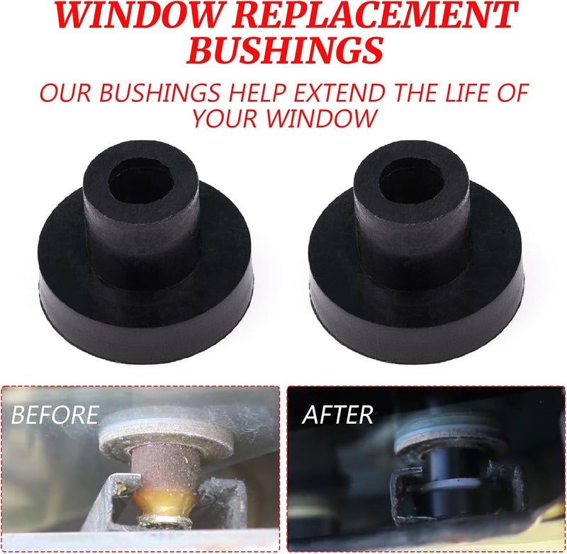 XDDPRO Window Bushing Kit Compatible with 19902005 Mazda Miata Replacement Parts 909925 Interior Part Driver and Passenger Side Windows Bushings Kit Stainless Steel 2 PCS - Image 4