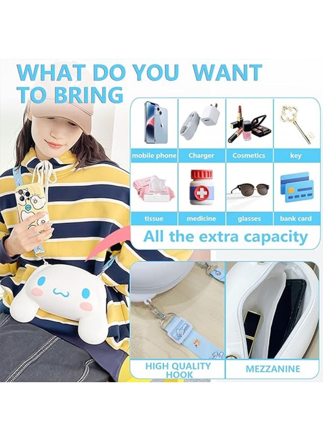 إيلوفهابرتي حقيبة سيكامورول سيليكون حقيبة كاواي سيكامورول كروس بودي حقيبة كتف لطيفة، حقيبة عملات معدنية، محفظة أنيمي، هدية عيد ميلاد للفتيات هدية جميلة للفتيات - Image 4