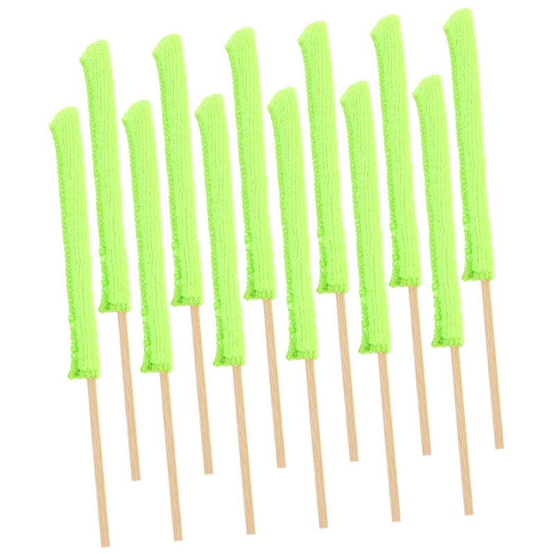Green 12 Pack Long Neck Bottle Brushes Glass Cup Cleaning Sticks Microfiber Household Tools - Image 2