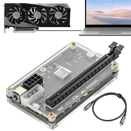 OwlTree مُرَكِّب eGPU DOCK PCIE 3.0 x16 بسرعة 22Gbps، كابل Thunderbolt 4، متوافق مع بطاقة الرسومات الخارجية NVIDIA AMD لأجهزة الكمبيوتر المحمولة التي تعمل بنظام Windows، وحدة التحكم التي تتميز بمنفذ Thunderbolt 3/4 USB 4، مدعومة بواسطة PD/8PinCPU/Molex/DC5521 - Image 1