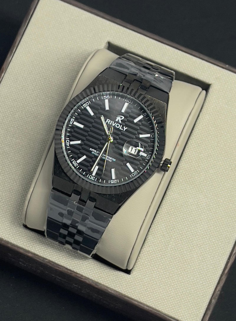 RR Modern Men's Watch With Date Stainless Steel