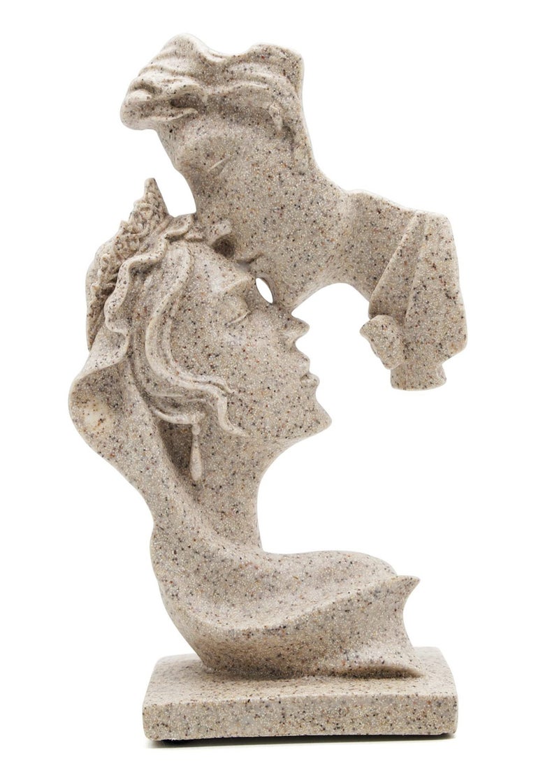 Excefore Couple Figurines Carved Crafts Ornament Lover Resin Sculpture Modern Art Desktop Figure Decor Table Ornament for Home Office Bookshelf Decor  - Image 1