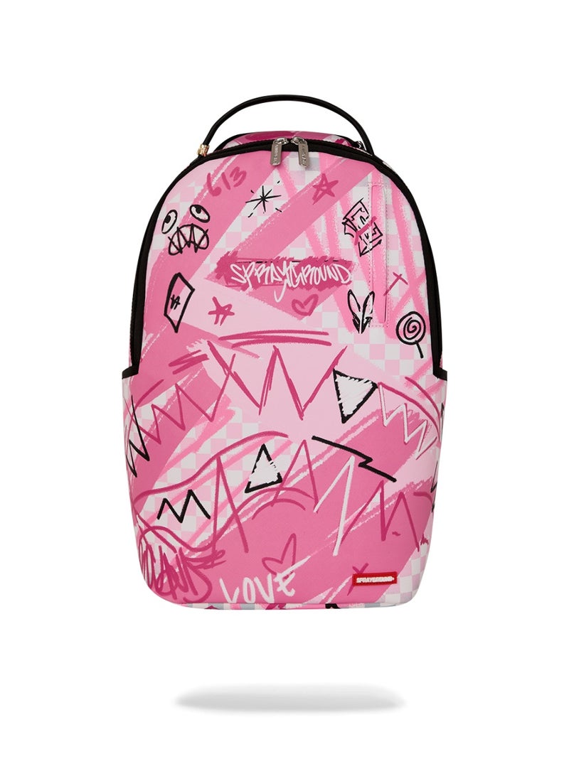 SPRAYGROUND حقيبة ظهر سبراي غراوند بتصميم دخان وردي - Image 1