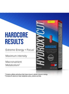 Hydroxycut Weight Loss Pills for Women & Men | Hydroxycut Hardcore | Weight Loss Supplement Pills | Energy Pills to Lose Weight | Metabolism Booster for Weight Loss | Weightloss & Energy Supplements | 60 Pills  - Image 3