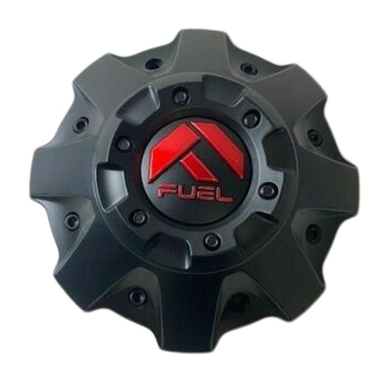 Fuel Offroad Fuel Off-Road 1001-63MBQ Matte Black with Red Logo Wheel Center Cap - Image 1