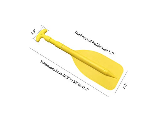 Pactrade Marine 2 of Marine Kayak Canoe Raft Jet Ski Yellow Telescopic Aluminum Oar Paddle - Image 2