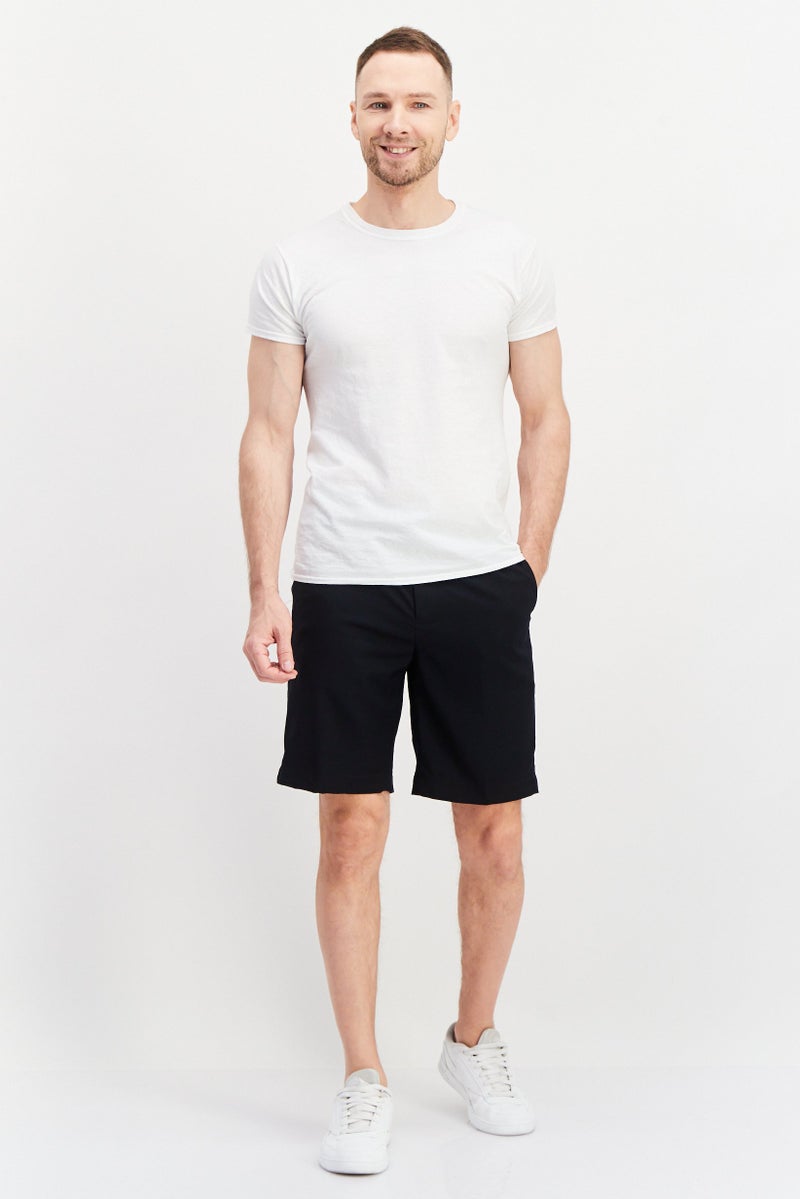 Sorbino Men Drawstring Solid Chino Shorts, Navy - Image 4