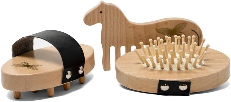 byAstrup Hobby Horse Care Set - 8 Parts Wooden Toy - Image 2