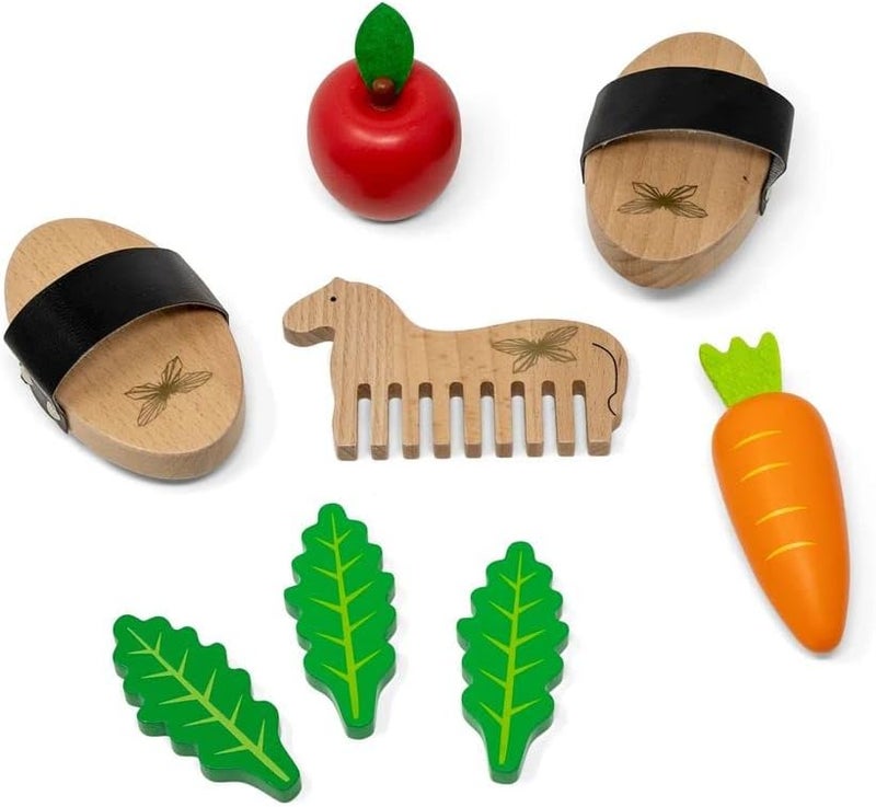 byAstrup Hobby Horse Care Set - 8 Parts Wooden Toy - Image 1