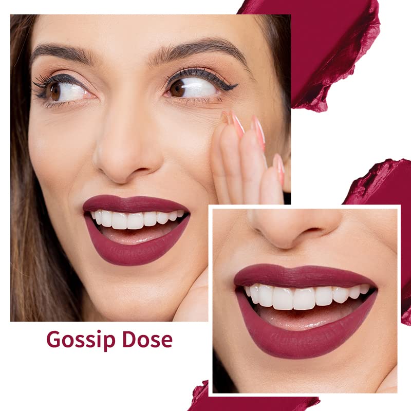 Nykaa So Creme Creamy Matte Lipstick Gossip Dose - Image 5