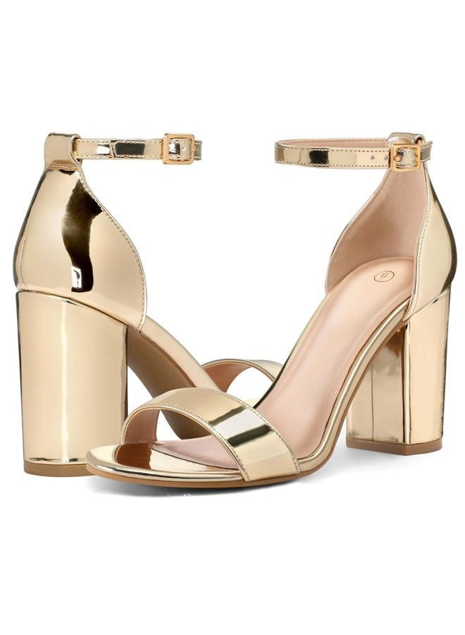 COASIS Women's Chunky Block Heels Open Toe Ankle Strap 3.5 Inch Heeled Sandals - Image 3