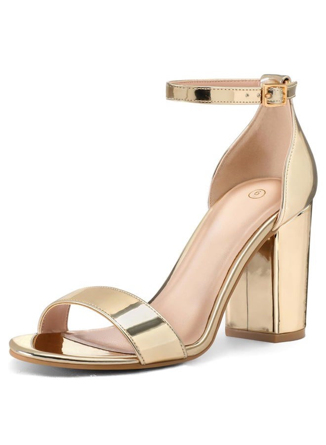 COASIS Women's Chunky Block Heels Open Toe Ankle Strap 3.5 Inch Heeled Sandals - Image 1
