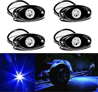 YONEDA LED Rock Lights 4PODS Waterproof LED Neon Underglow Light for Car Truck ATV UTV SUV Jeep Offroad Boat Underbody - Image 1