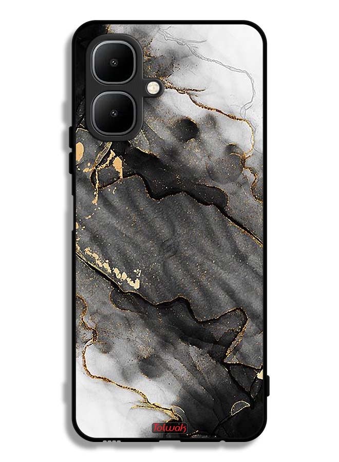 Tolwak Infinix Smart 10 Protective Case Cover Glitter Marble