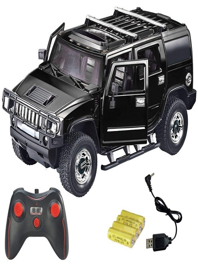 Magicwand 1:16 Scale R/C H2 Humvee with Openable Doors with Glowing Headlights【3 Yrs & Up】【Pack of 1】【Black】 - Image 1