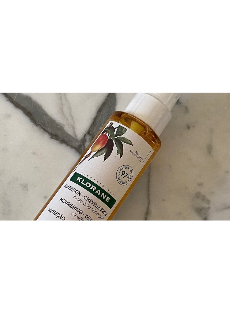 Klorane Mango Butter Oil for Dry and Damaged Hair 100ml - Image 1
