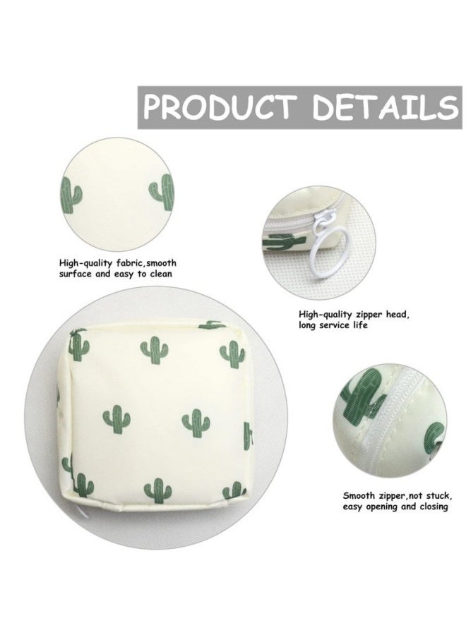 حقيبة تخزين فوط صحية صغيرة محمولة لكأس الحيض ووسادة الرضاعة سهلة السفر مع سحاب للحيض وحقيبة مكياج صغيرة ومحفظة عملات معدنية للنساء والفتيات المراهقات للاستخدام اليومي 12 × 12 × 4 سم - Image 3