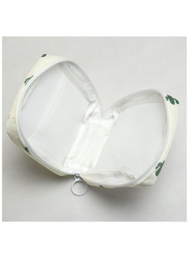 حقيبة تخزين فوط صحية صغيرة محمولة لكأس الحيض ووسادة الرضاعة سهلة السفر مع سحاب للحيض وحقيبة مكياج صغيرة ومحفظة عملات معدنية للنساء والفتيات المراهقات للاستخدام اليومي 12 × 12 × 4 سم - Image 5