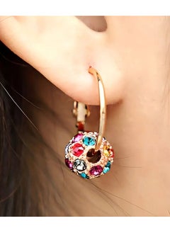 Rozino Chic Crystal Ball Stud Earrings Vintage Style Zinc Alloy with Rhinestone Accents Perfect for Casual Attire Gifting  - Image 2