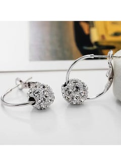 Rozino Chic Crystal Ball Stud Earrings Vintage Style Zinc Alloy with Rhinestone Accents Perfect for Casual Attire Gifting  - Image 4