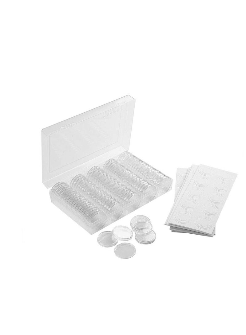 Y&D صندوق حماية العملات التذكارية، كبسولات تخزين المجموعة و100 قطعة لحماية حامل الحشية مع صندوق منظم للإمدادات، 30 مم - Image 2