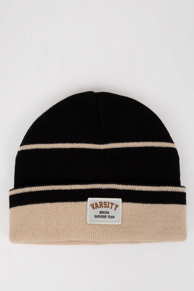 DeFacto Black Boy Boy Striped Knitwear Beanie Casual - Image 2