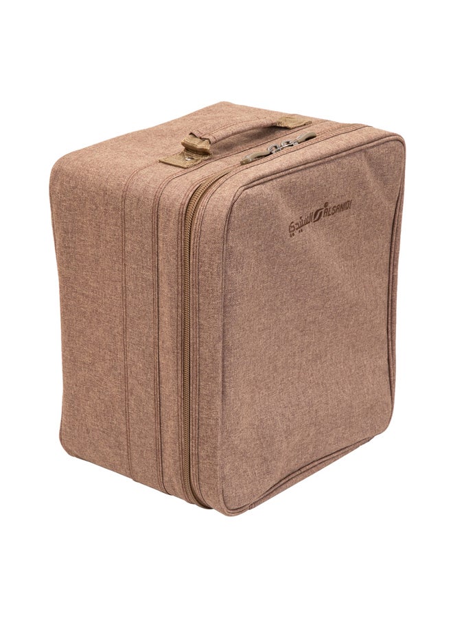 السنيدي شنطة شاي وقهوة للرحلات، شنطة كشتات، عودي، مقاس 32*35*25سم - Image 1