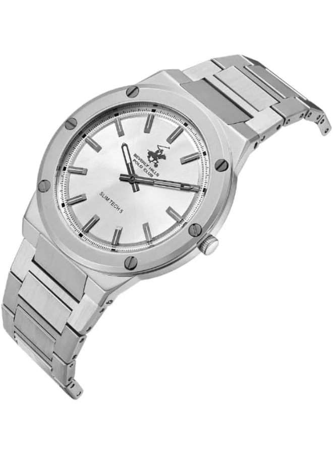 بيفرلي هيلز بولو كلوب BEVERLY HILLS POLO CLUB BP3717X.330 Men Analog Display Watch & Metal Strap Silver