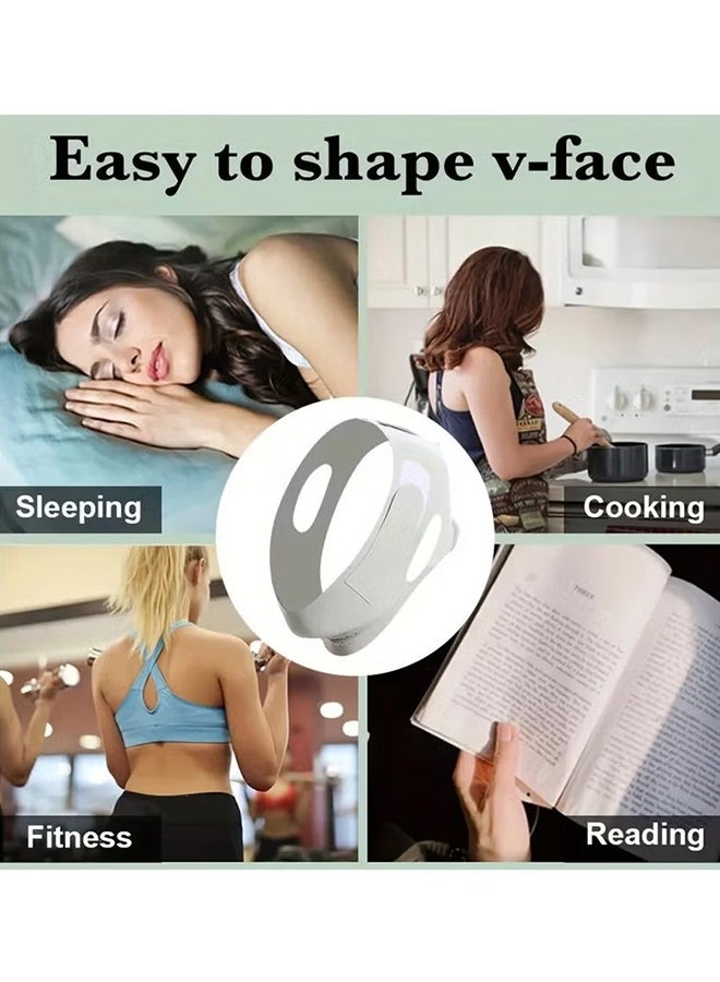 Happy D Double Chin Reducer,V Line Mask Face Lifting Strap,Face Lift Chin Strap Sculpting Tool,Reusable Face Shaper and Lifting Belt,Chin Up Eliminator,Exclusive Formula For Efficient Improvement(Green) - Image 5